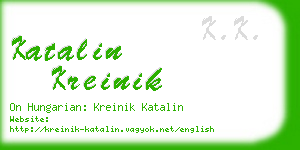 katalin kreinik business card